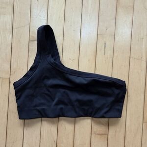 all in motion One-Shoulder Black Sports Bralette